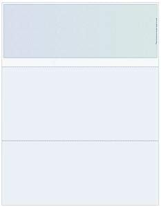 Best Security Prismatic Top Check Stock, Blank Computer Check Paper with Blue to Green Background, 500/Pk