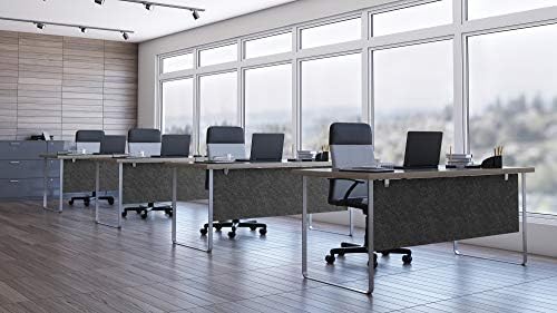 OBEX Modesty Desk PET Privacy Screen Acoustic Sound Absorbing Panel Ideal for Reception, Student Table or Office Cubicles Workstations, 12" x 72", Shadow