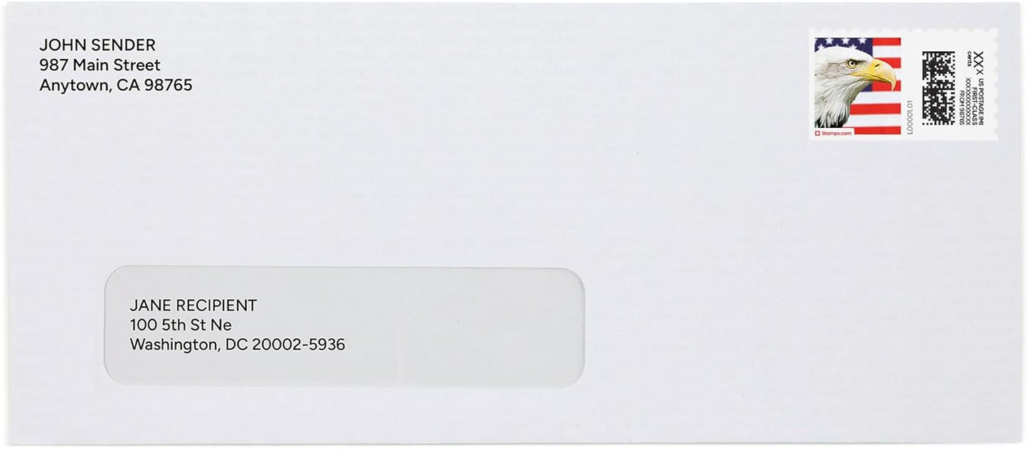 Bald Eagle NetStamps 120-Pack (5 Sheets) Printable Postage Labels (Stamps.com Subscription Required) - Print Approved Postage - Inkjet & Laser Printers - Business, Personal, Home