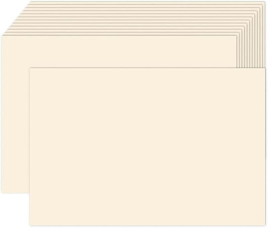 100 Pack 4x6 Ivory Cardstock Blank Index Cards, Goefun 80lb Heavyweight Cream Cardstock Unlined Notecards for Invatations, Postcards, Photo Paper, Recipe Cards