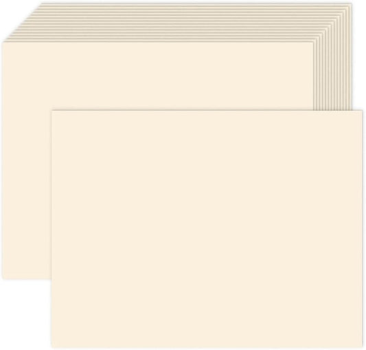 100 Pack Cream Blank Cardstock 5x7 Thick Paper,Goefun 80lb Flat 5 x 7 Card Stock Printable Paper for Invitations, Postcards, Photos, DIY Card Making