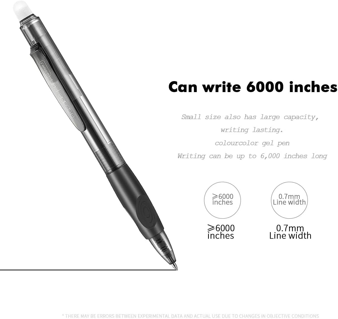 Aozora Erasable Pens 24 Pack Click Fine Point 0.7 mm Retractable Erasable Gel Pens for Completing Sudoku and Crossword Puzzles (Black&Blue)