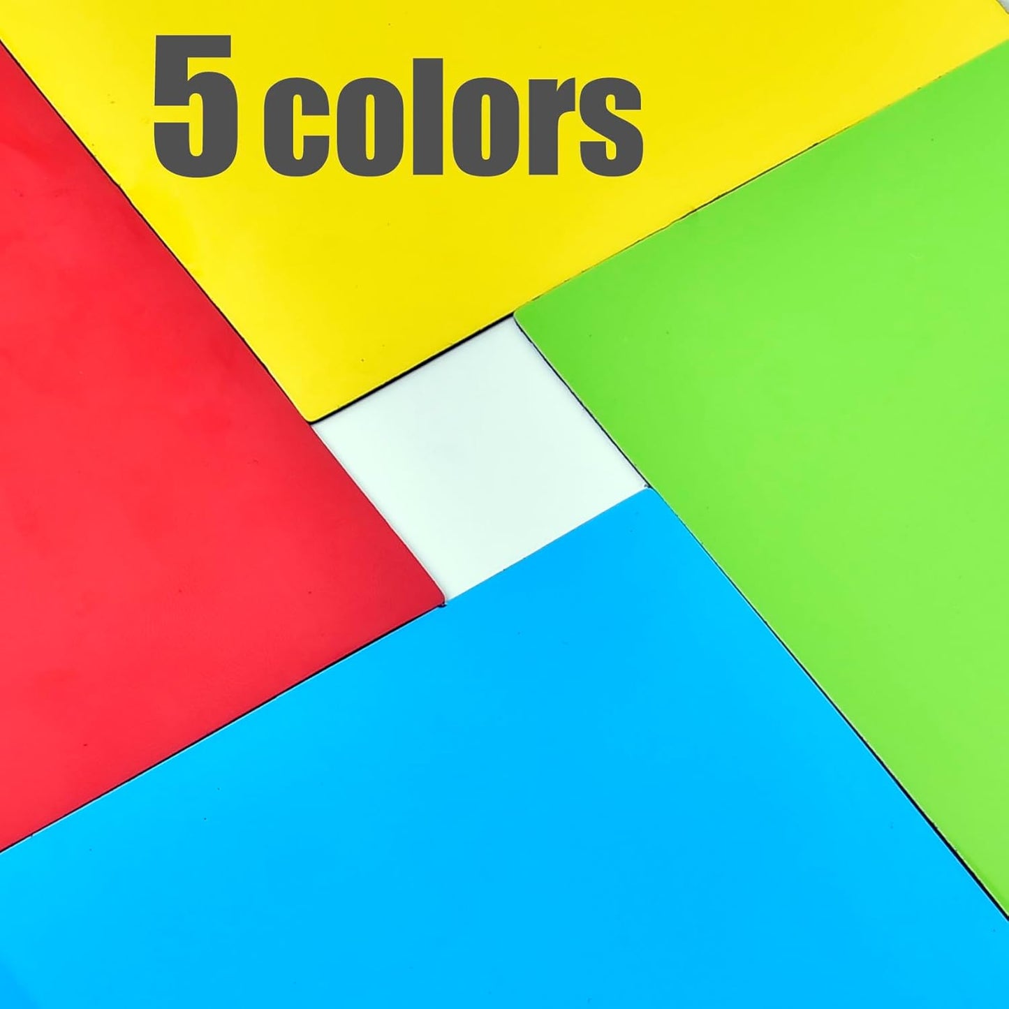 Realth Dry Erase Magnetic Board Red, Reusable Fridge Magnetic Whiteboard, Blank Magntic Board to Write on for Home Office Classroom, 8.3'' × 12.2'' 5 Pcs