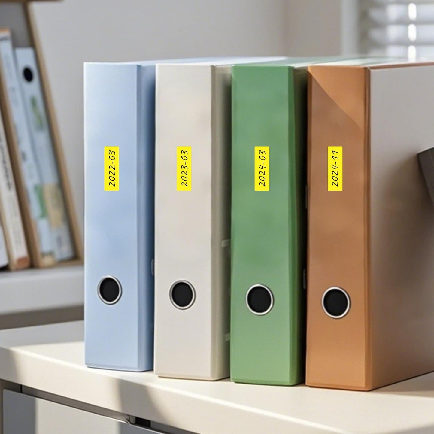 Colored Labels Stickers 3×1 Inch Rectangle Vinyl Yellow Sticker Removable Assorted Color Coding Name Tag for File Folder Classroom Office Inventory Marking 160 PCS