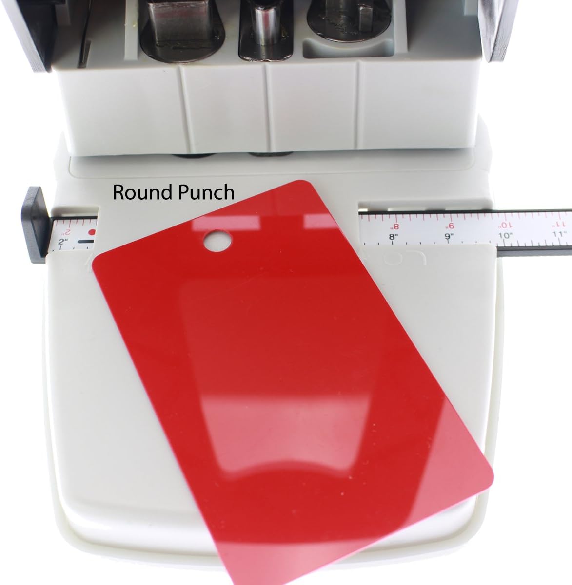 Desktop ID Card Hole Punch Tool for Name Badges - Three in One Slot Puncher with Guide (Slot Hole, Round Hole, Corner Rounder)