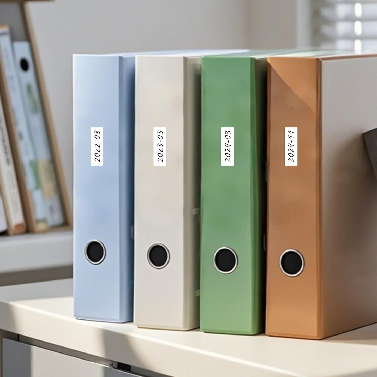 Colored Labels Stickers 3×1 Inch Rectangle Vinyl White Sticker Removable Assorted Color Coding Name Tag for File Folder Classroom Office Inventory Marking 160 PCS