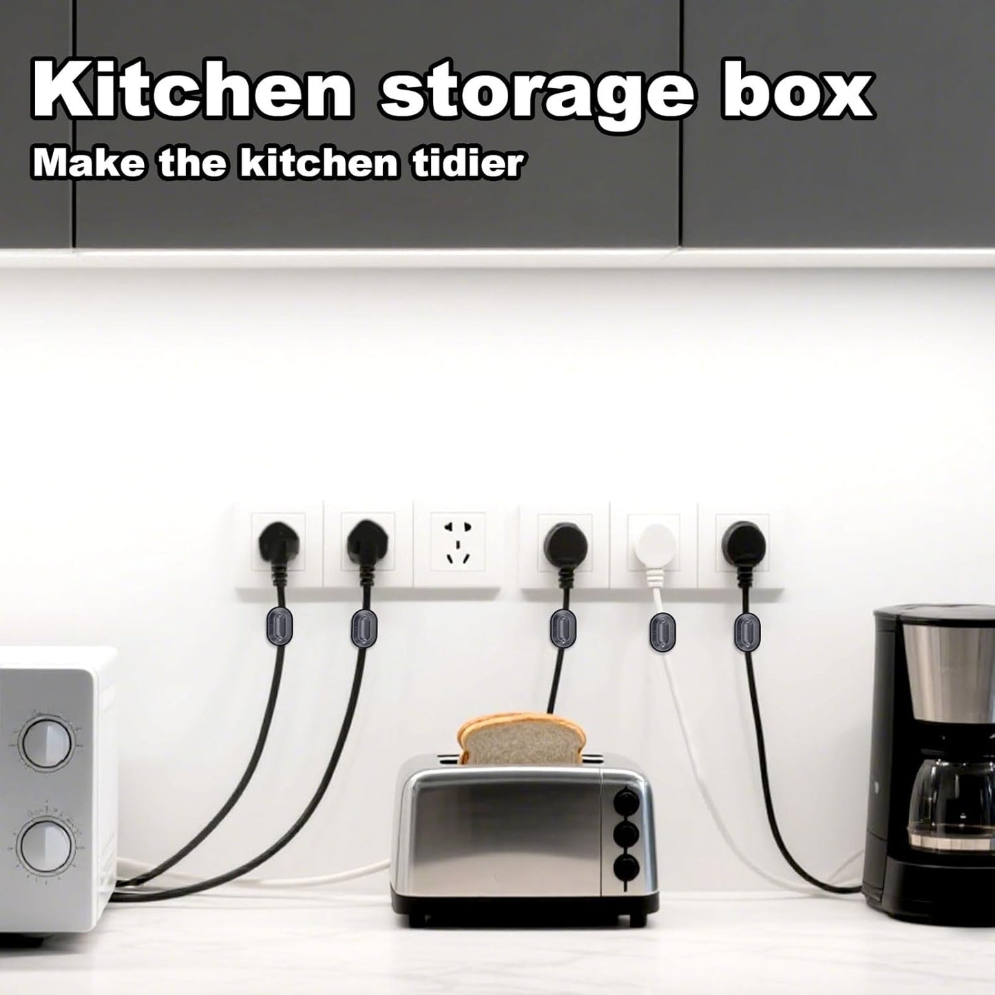 8pcs Magnetic Cord Organizer, Magnetic Cable Clips Holder with Adhesive Desk Cable Management Keeper Charger Cord Organizer for Phone Wire Home Office Car Nightstand