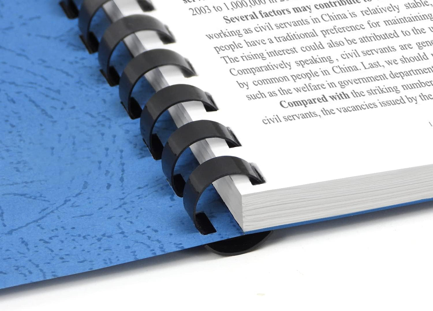 CR21-681012BK Binding Combs Plastic 21 Ring 25-90 Sheet Capacity, Max Binding A4 Size Paper, 1/4in, 5/16in, 3/8in, 1/2in, Black Multi-Size Pack of 100