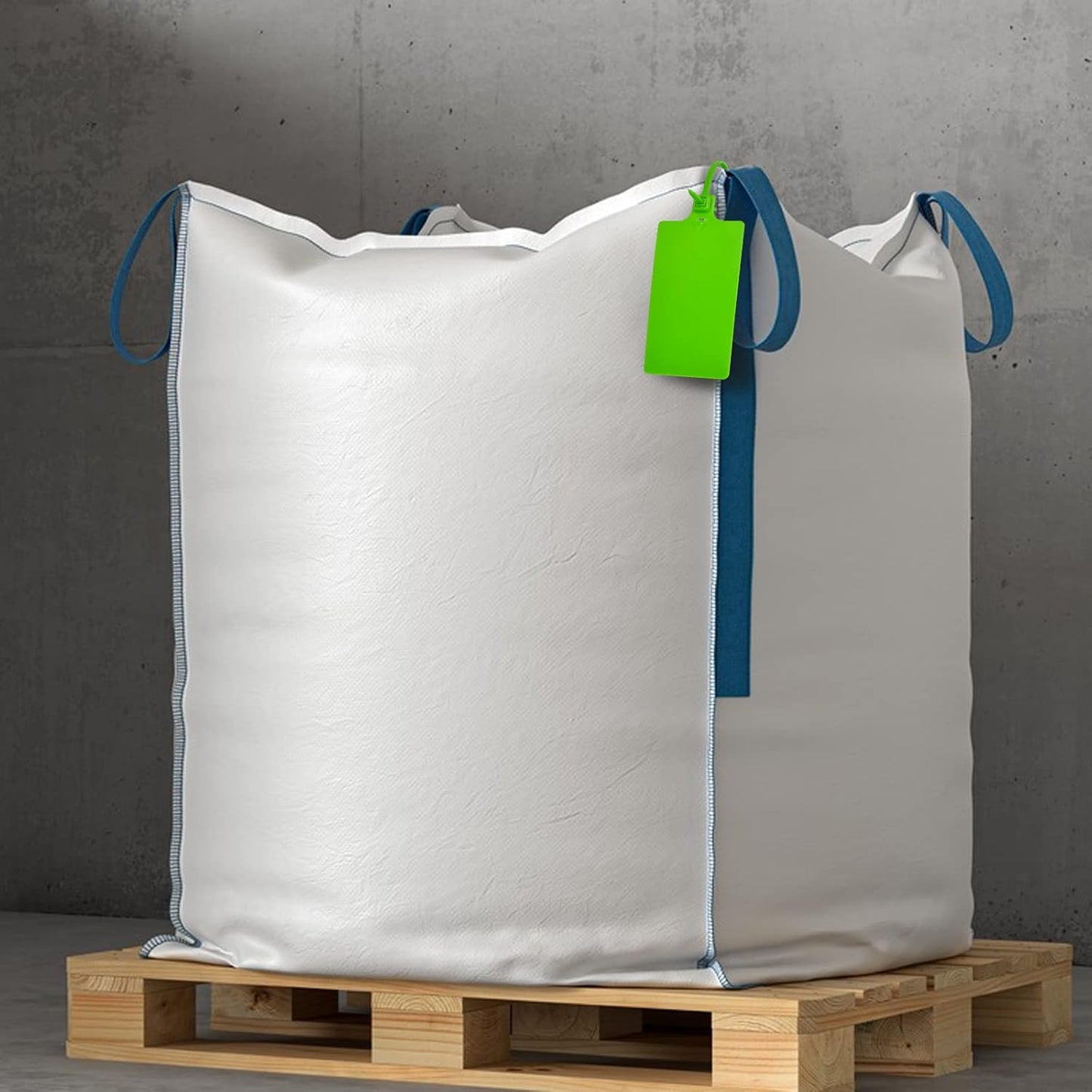 50 Green Plastic Writable Shipping Tags - Large, Waterproof, Hanging Label Ties with One Permanent Marker Pen