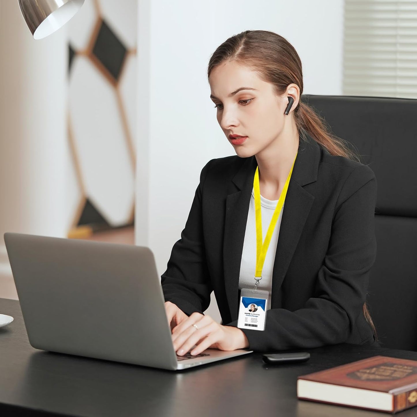 33 Pcs Breakaway Lanyards with Swivel J Hook Premium Bulk Flat Safety Lanyards for ID Badges, Schools, Students, Coaches, Festivals, Volunteers and Team Activities (Yellow)