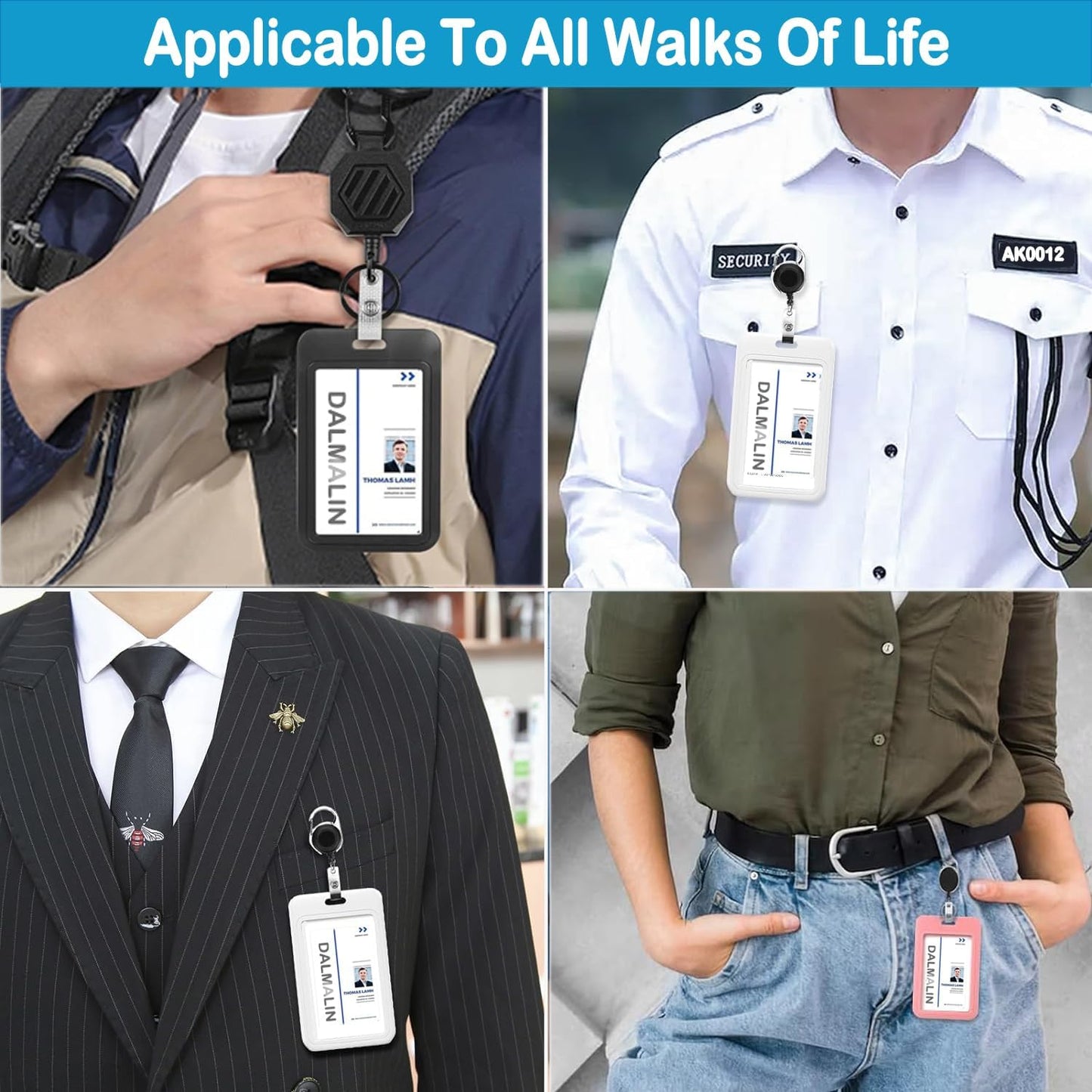 15 Pack Sliding ID Badge Holder Vertical Hard Plastic Card Case Protector Pouch,for Office School ID Credit Cards Proximity Work Badge Sleeve Key Cards Driver's Licenses (Pink)