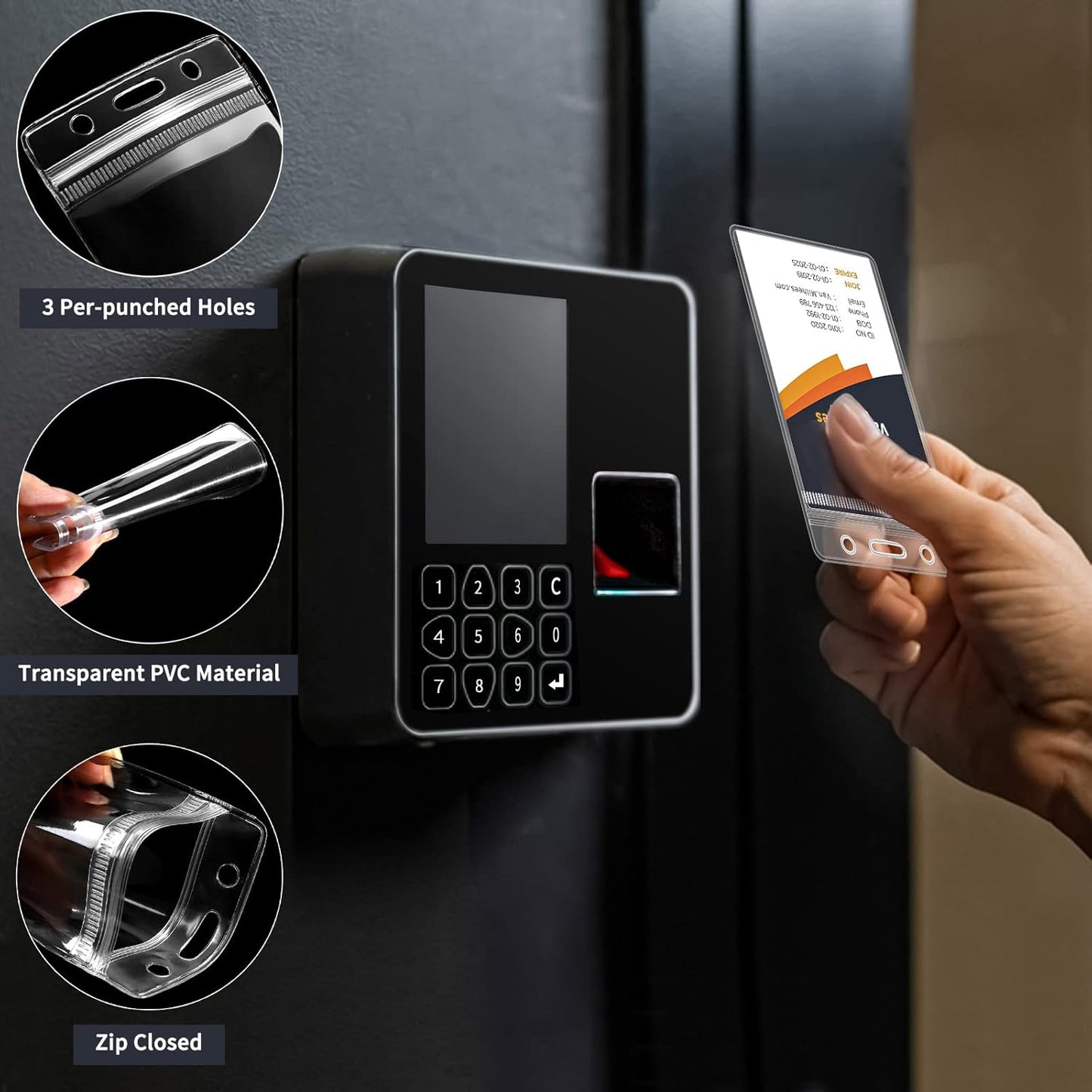 600 Pack ID Badge Holder - Vertical Badge Holder, 2.25" x 3.5" Clear Cards Holders for Lanyard, Plastic Sealable Waterproof, Name Tag Holder for Nurses, Office and School