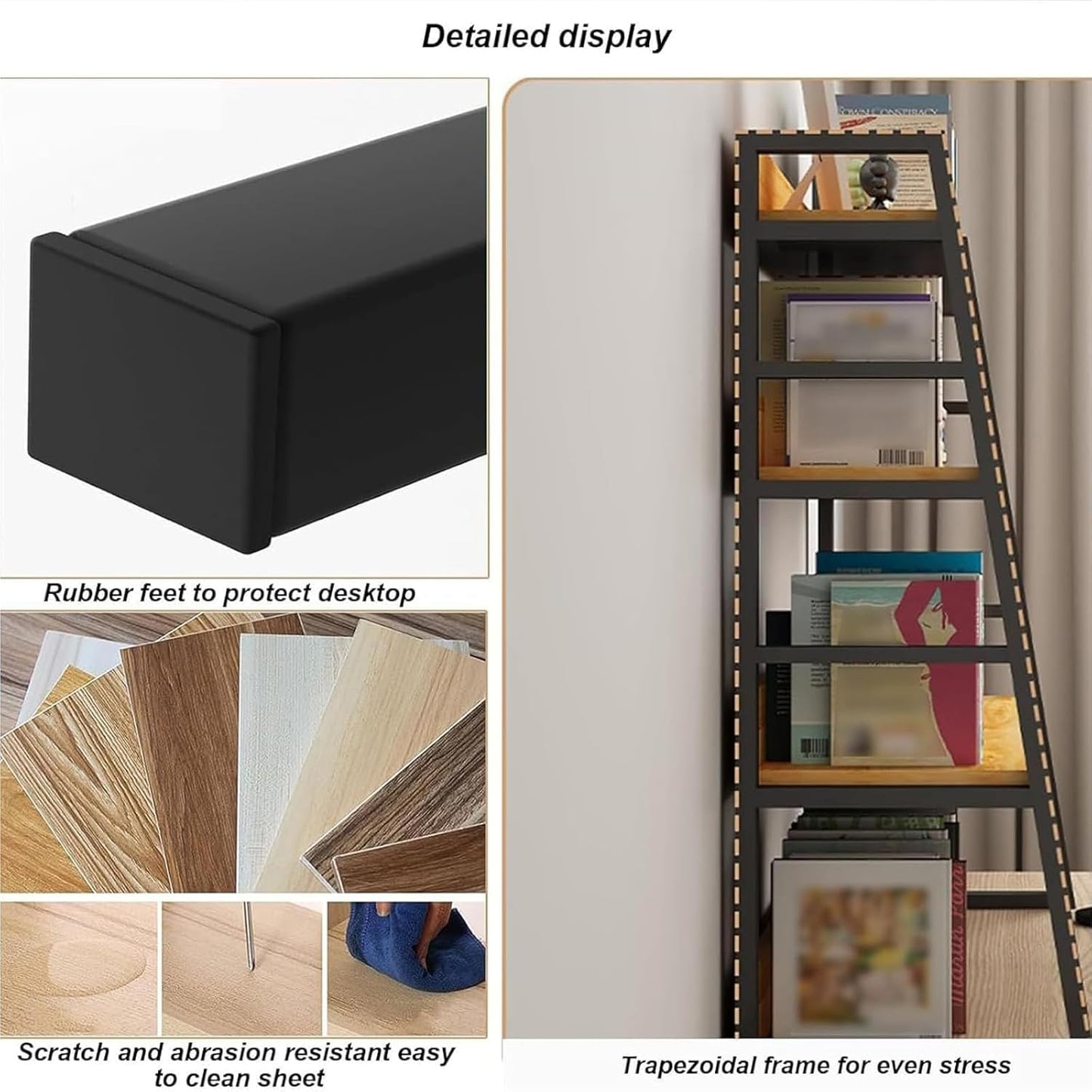 FPIGSHS Desktop Hutch Shelf,2-Tier Computer Desktop Bookcase Desk Organizer Shelf for Top Multipurpose Countertop Display Storage Rack for Home Office Dorm Use (95cm/37.4in)
