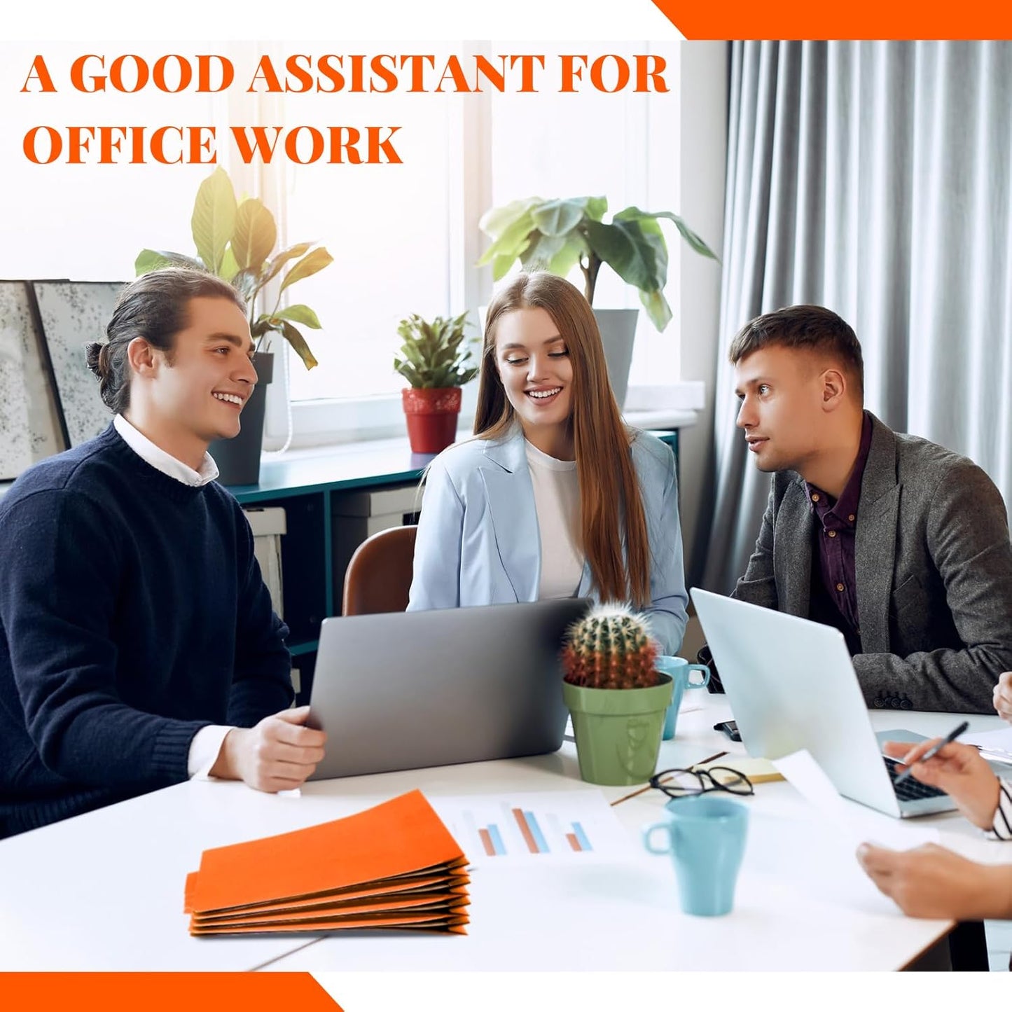 72 Pcs Classification Folders Letter Size, 1 Divider Pressboard File Folder with Fasteners, Expanding File Organizer Bulk for Teachers, Clergy, Office, Church, Christmas Donations (Orange)