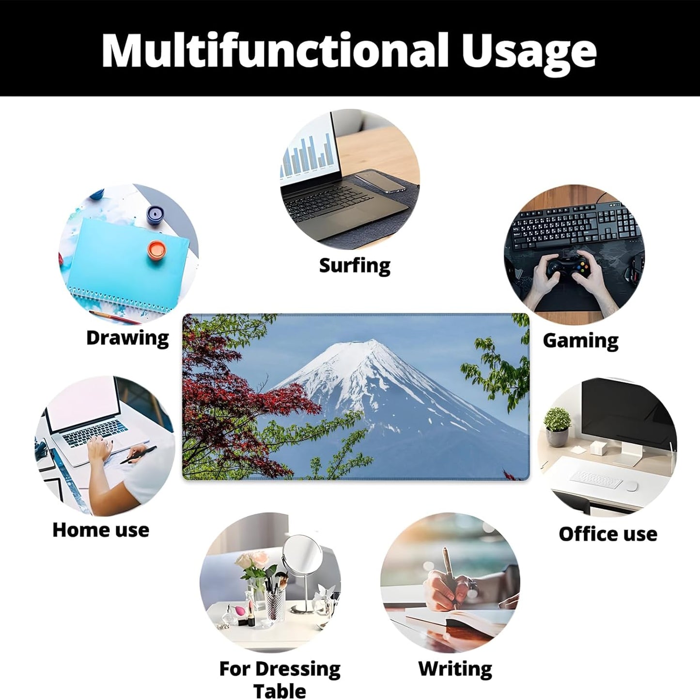 Cardinal Gaming Mouse Pad Gifts 31.5" x 11.8", Non-Slip Rubber Base MousePads for Computers Laptop School Office Home Accessories Decor, Mouse Pad, Keyboard Desk Mat