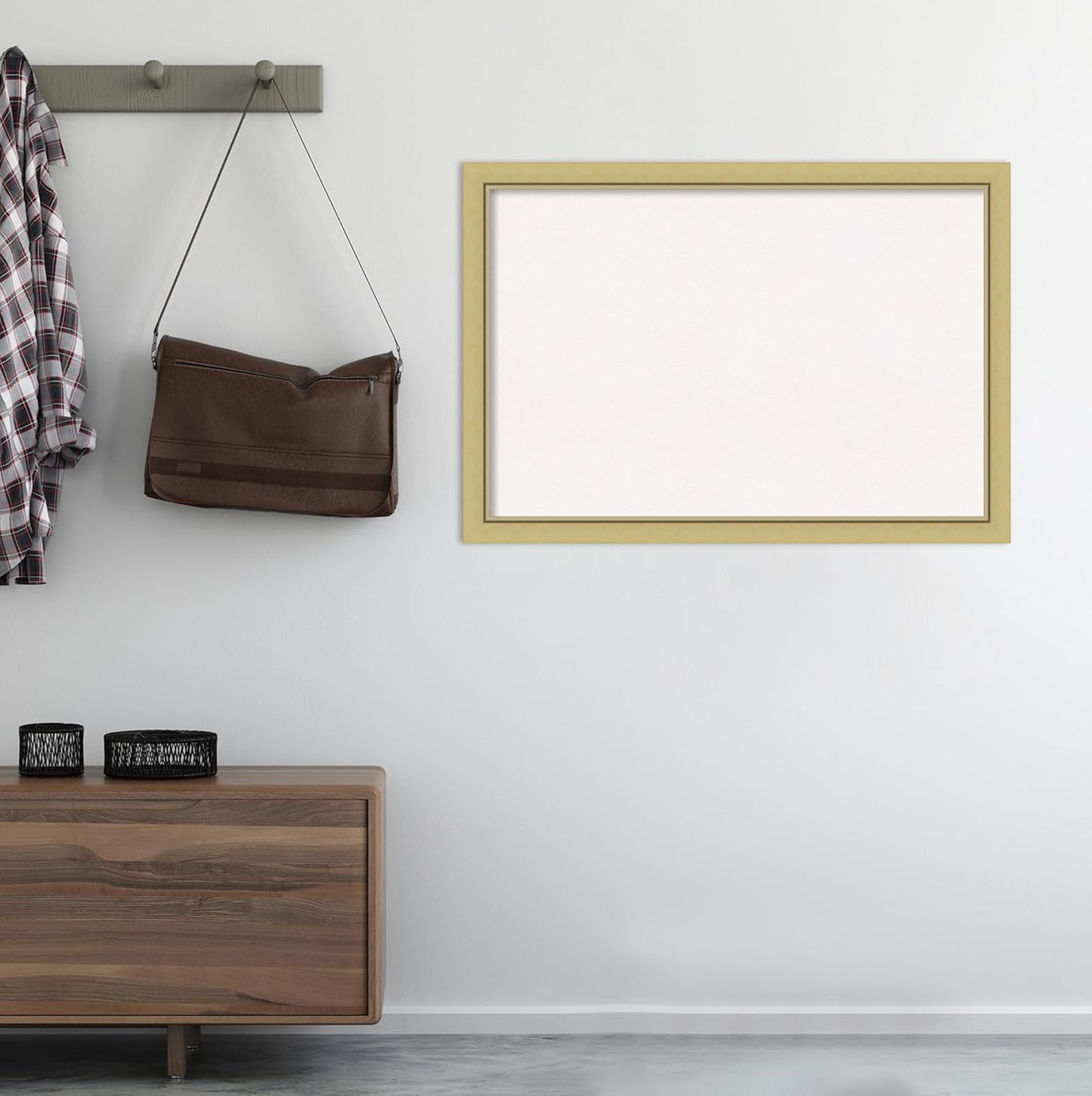 Amanti Art White Cork Board for Wall, 27x39 Vision Board with Gold Frame, Large Corkboard Office Decor for Home Organization, Casual Corkboard Pinboard to display items for home organization