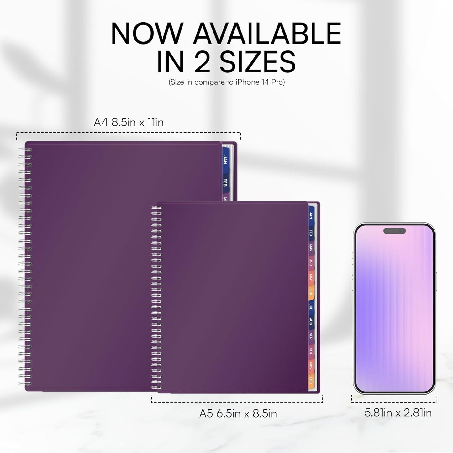 Ensight 2026 Appointment Book & Planner Ensight 6.5 x 8.5 inches Large Tabbed Daily Hourly Weekly Planner Schedule Book 30 Minute time Slots Business & Personal Planner Jan 2026 Dec 2026 Purple