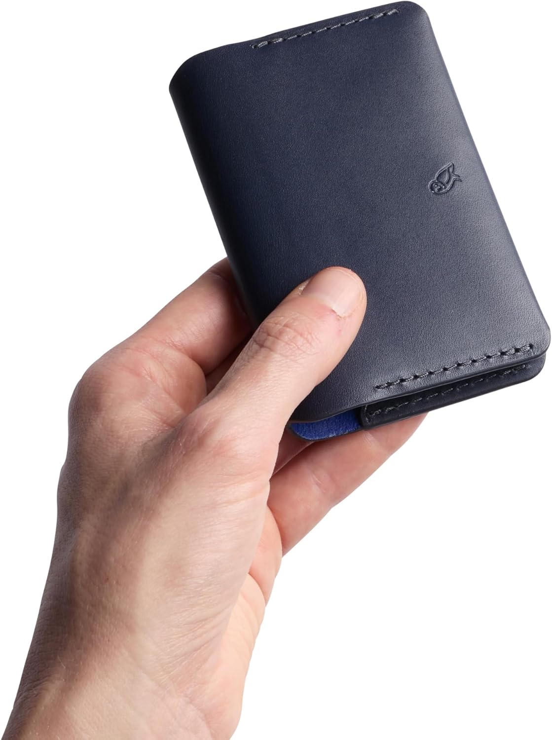 Bellroy Under Cover (slimline leather card wallet/holder with card storage, quick access slot, plus space for folded bills) - Navy