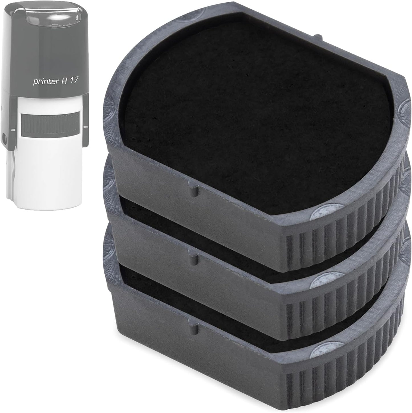 COLOP E/R17 Non-Toxic, Water Based Premium Replacement Pad for Printer R17 Stamp - Pack of 3 - Black