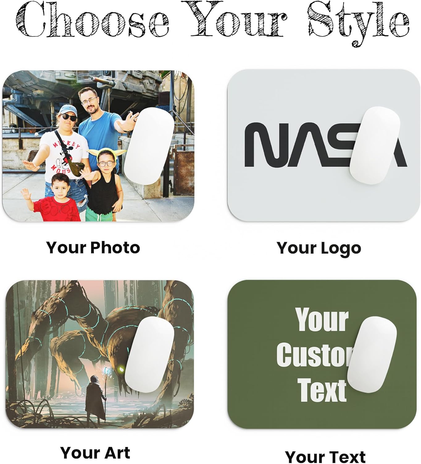 Custom Desk Mat – 14x24” Personalized Desk Pad with Photo, Logo, or Text | Extended Neoprene Mat for Work, Gaming & TCG Play