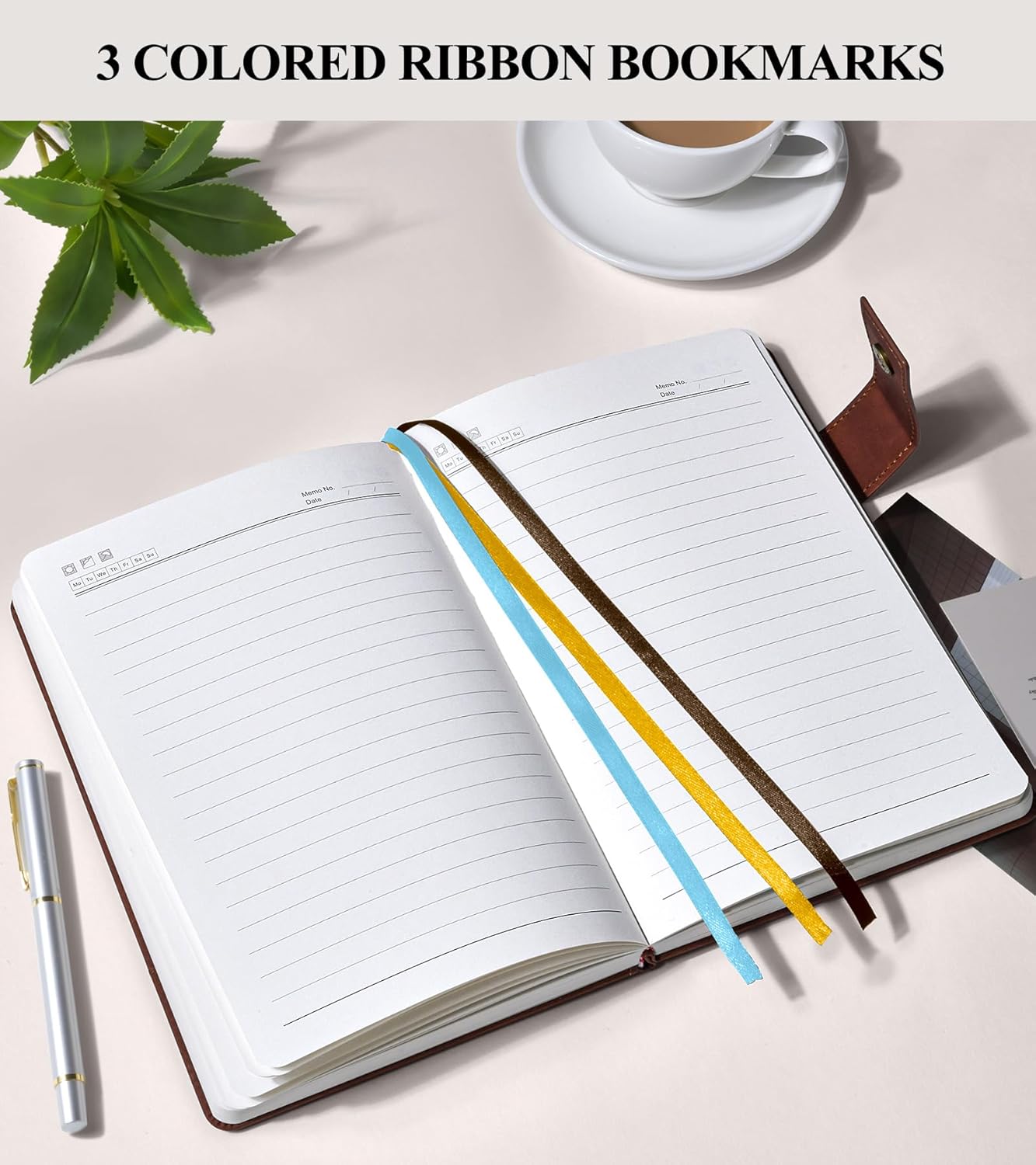 365 Page Thick Lined Journal Notebook for Men Women, B5 Large Leather Journals for Writing, Hardcover Notebooks for Work, School, Note Taking, Business, Travel Diary, College Ruled 7.6" x 10"