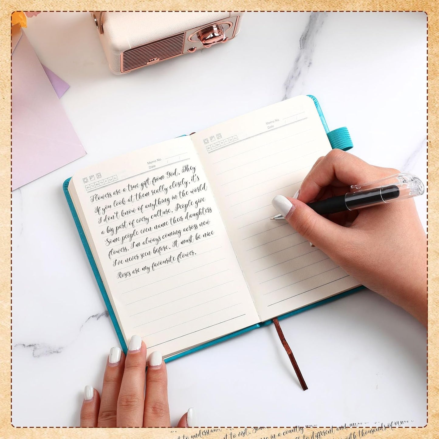 Estune Tree Small Notebooks Pen Leather Lined Pocket Subject Notebooks Hardcover Pocket Notepad Cute Ruled Leather Journals with Pen Holder for Men Women School Business, A6(Stylish Color,20 Set)