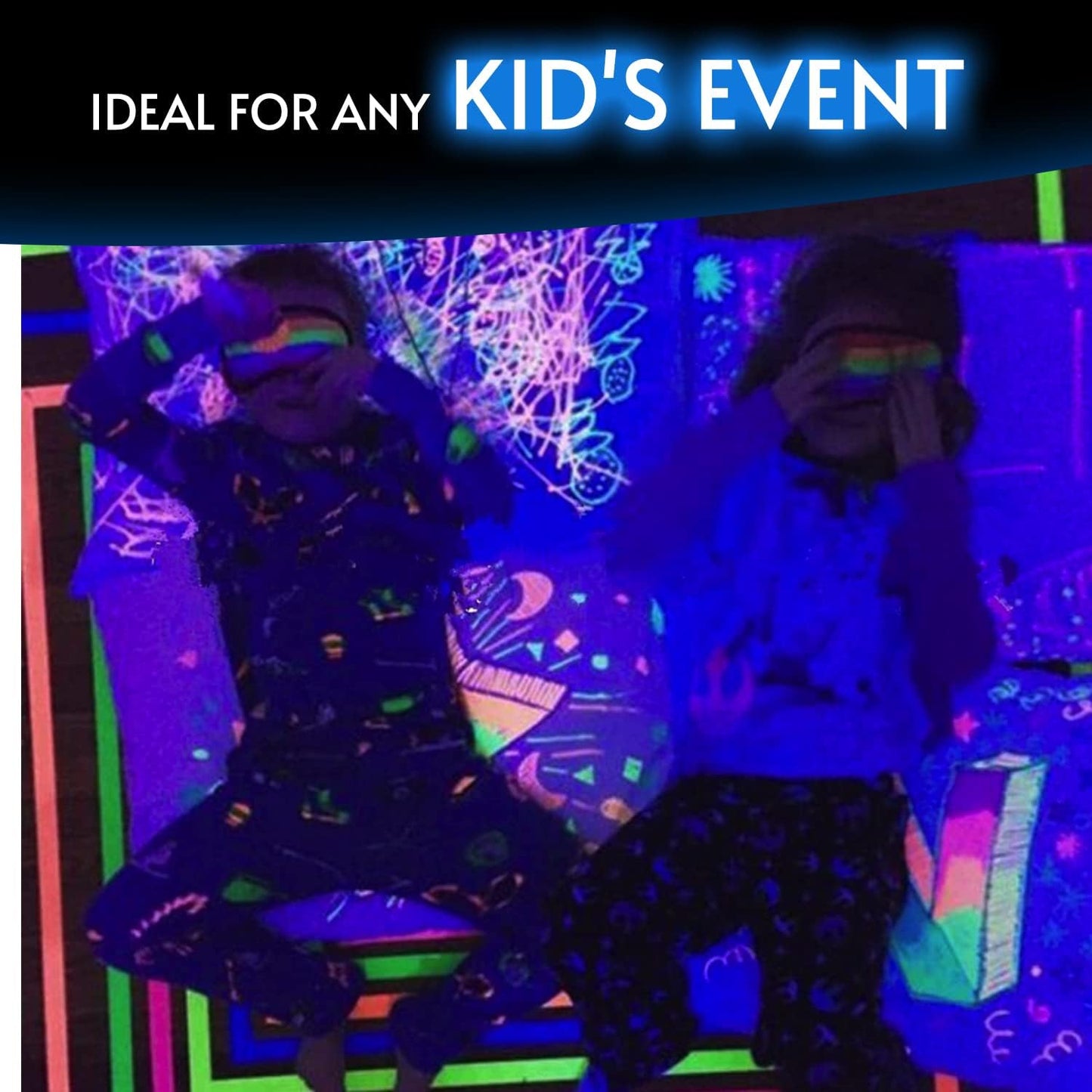 Glow King Blacklight Reactive Glow Tape | Premium UV Fluorescent Neon Party Gift for Events | Multipurpose Luminous Colored Tape for Room Decoration | Glow in The Dark Cloth Tape – 1 in x 18 ft