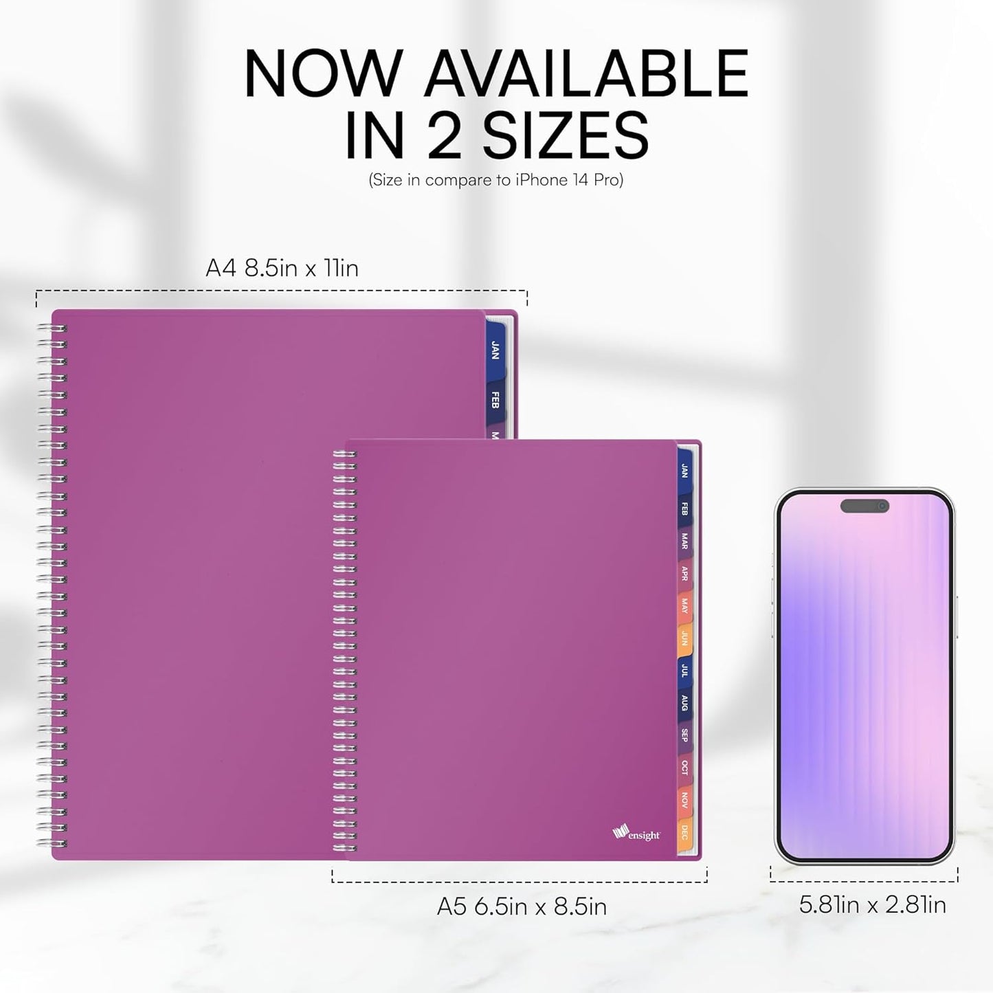 Ensight 2026 Appointment Book & Planner Ensight 6.5 x 8.5 inches Large Tabbed Daily Hourly Weekly Planner Schedule Book 30 Minute time Slots Business & Personal Planner Jan 2026 Dec 2026 Magenta