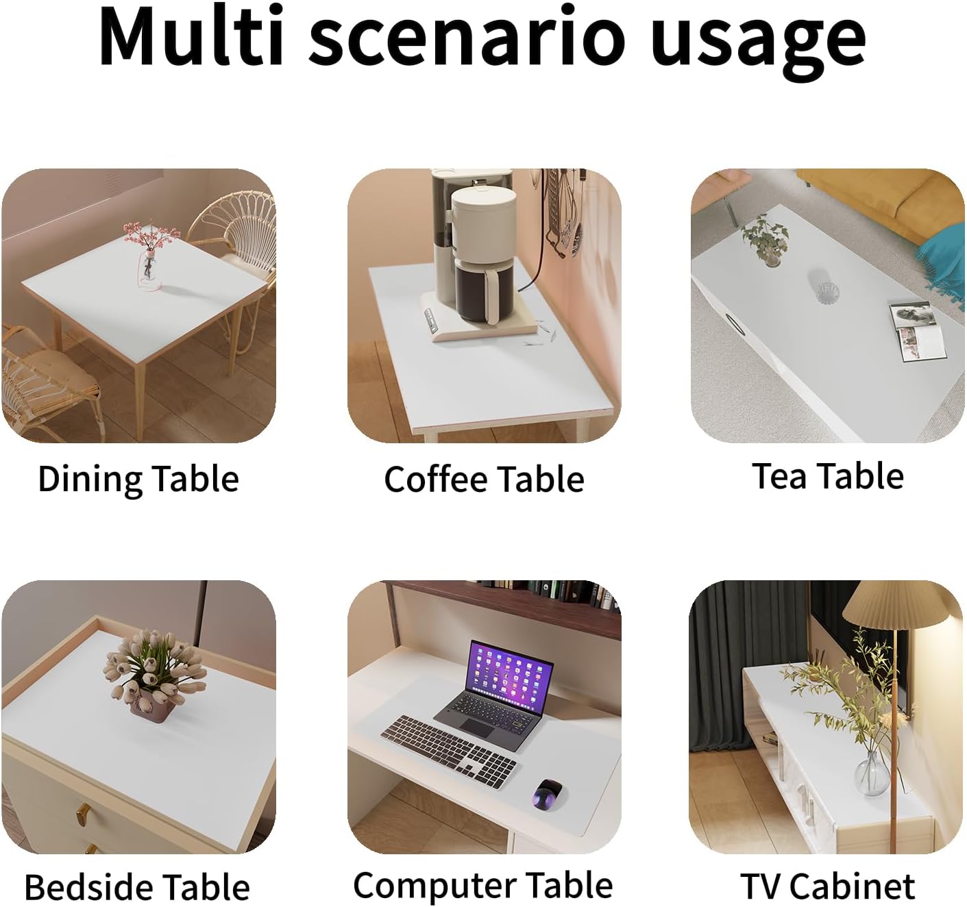 Leather Table Cover,1.8mm Thick,36x60 Inch Table Protector,Table Protector for Dining Room Table,Dining Table Cover,Dining Table Cover Protector(Grayish White+Grayish White,36x60)