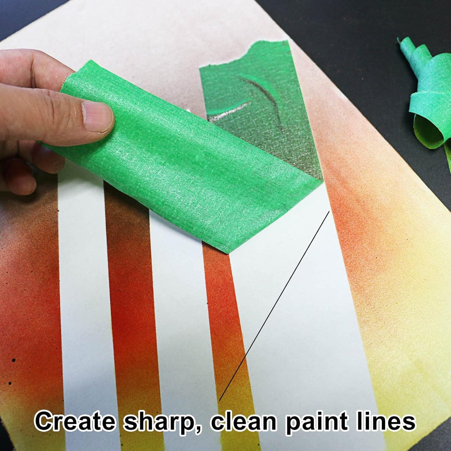 BOMEI PACK 10 Rolls Painters Tape 2 inch Wide, Painter's Tape Green Masking Tape 2 inch x 55 Yards for Walls Painting, Home Improvement and School Projects, Total 550 Yards