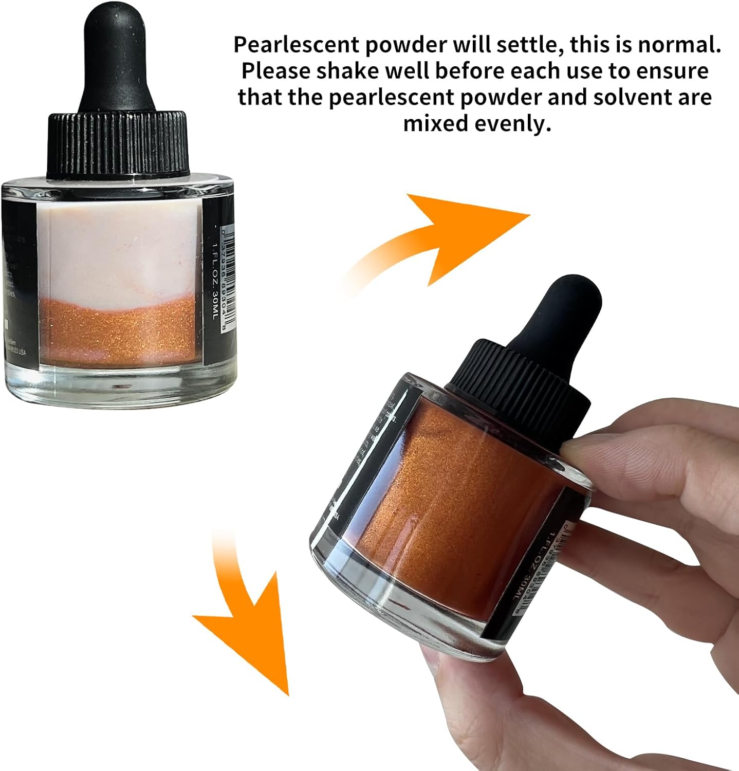 CSY art gallery Pearlescent Acrylic Inks Bottle with Dropper, 1oz - 29.5 ml Set of 6PCS Bronze Gold Red Liquid Drawing Ink for Calligraphy,Wood, Scrapbook Journals, Photo Albums (Saturn Twinkles Set)