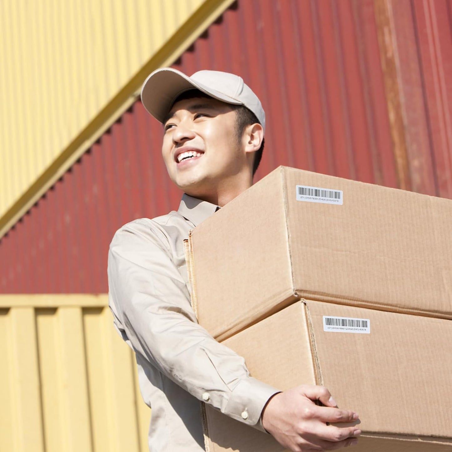 ESSENTIAL 3"x1" Direct Thermal Barcode Labels, Shipping Labels, Compatible with Arkscan & Zebra Label Printers, 1400 Label of Roll (2 Rolls)