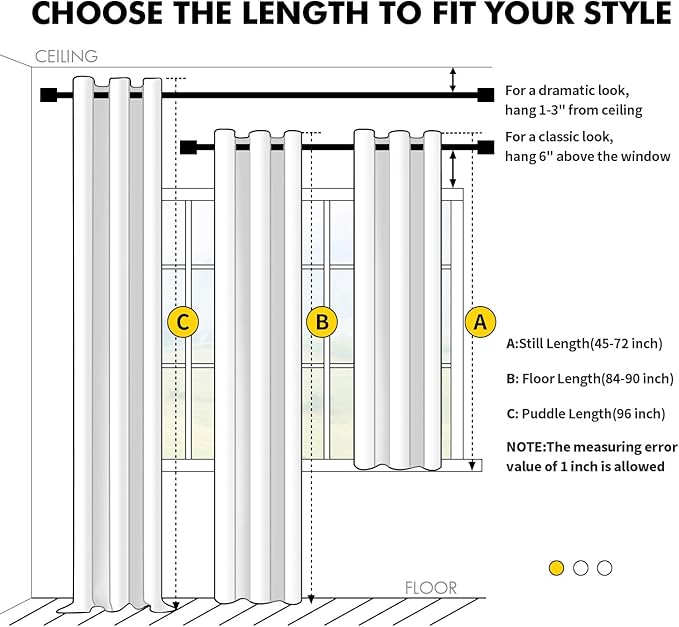 MIULEE Grey Blackout Curtains for Bedroom Living Room 96 Inches Long 2 Panels, Thermal Insulated Room Darkening Drapes Solid Grommet Top Noise Reduction Light Blocking Window Treatments 40x96 Inch