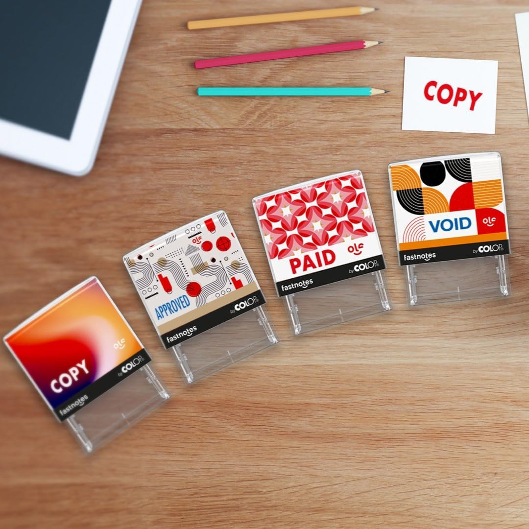 Fastnotes E-MAILED Self-Inking Rubber Stamp by COLOP - Great for Office Documents, Notary, Warehouse, Accounting Paperwork, Business, and Legal Documentation - Blue Ink (E-MAILED- Blue)