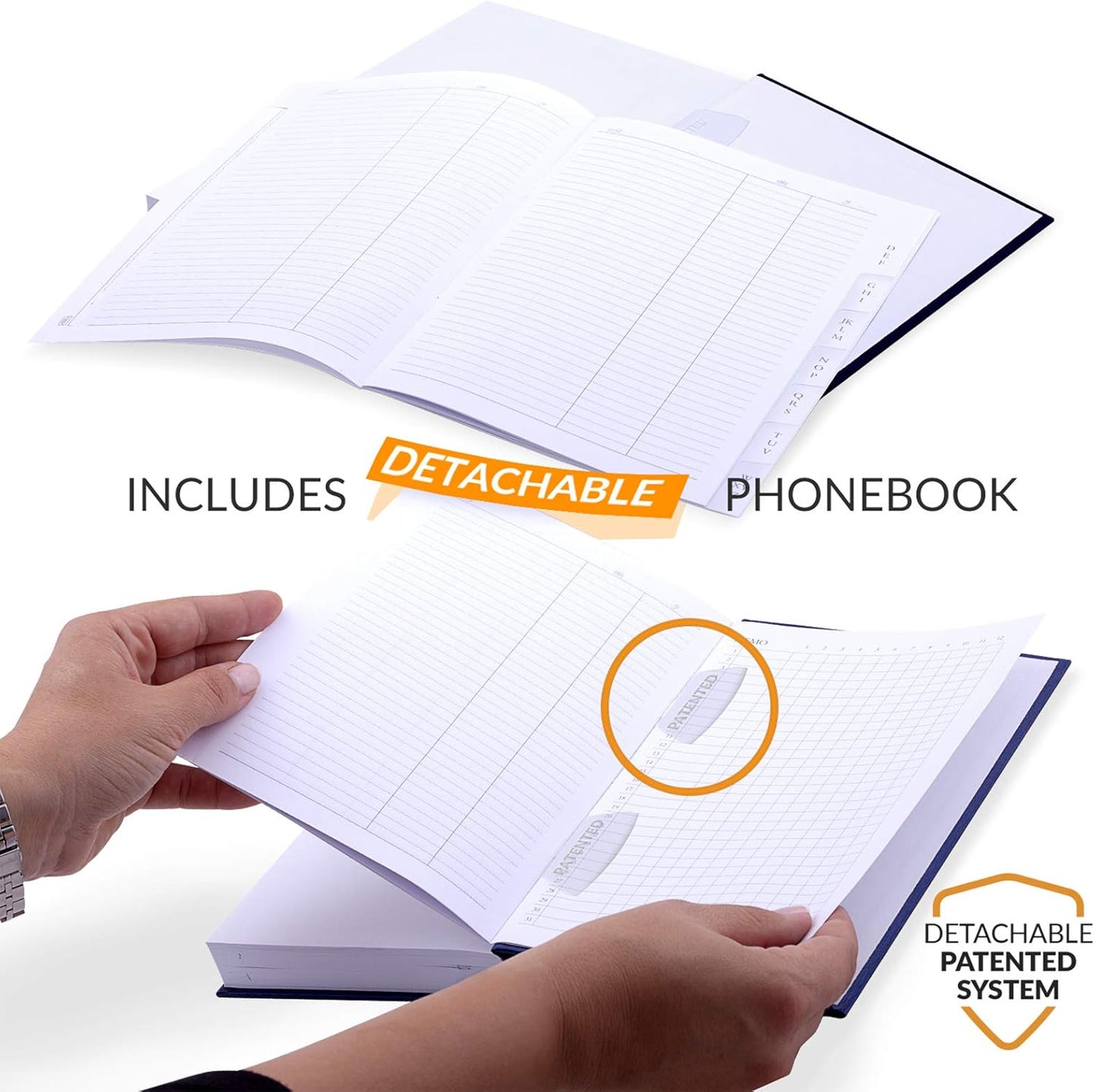 Daily Planner 2025 Page a Day β A5 Business Agenda 2025, Hourly Daily Planner 5x7, 365 Page Organizer with Monthly Tabs & Calendar, 2025 Diary for Men and Women (BLUE 2025)