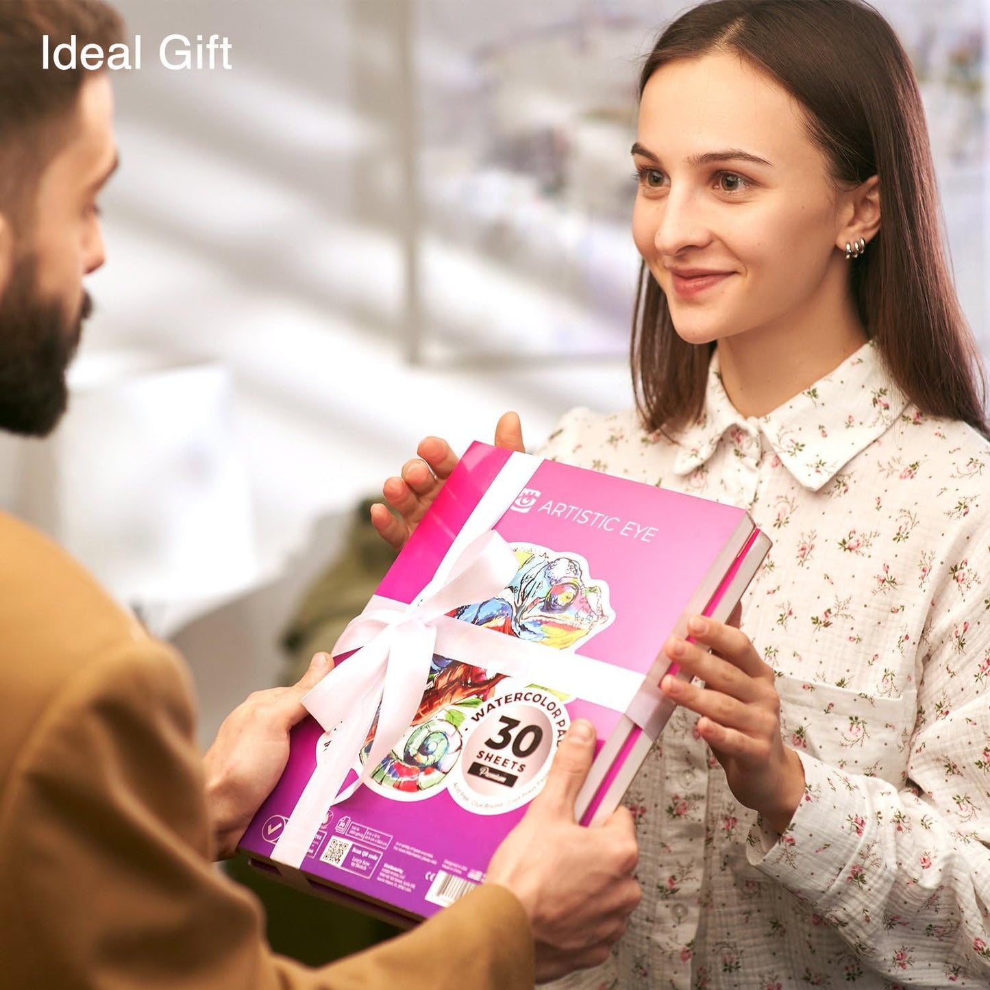 ARTISTIC EYE 9x12” Premium Watercolor Pads, Pack of 2 (60 Sheets), Glue Bound, 140lb (300gsm), Acid-Free Paper, Perfect for Most Wet & Dry Media, Ideal for Beginners, Artists & Professionals