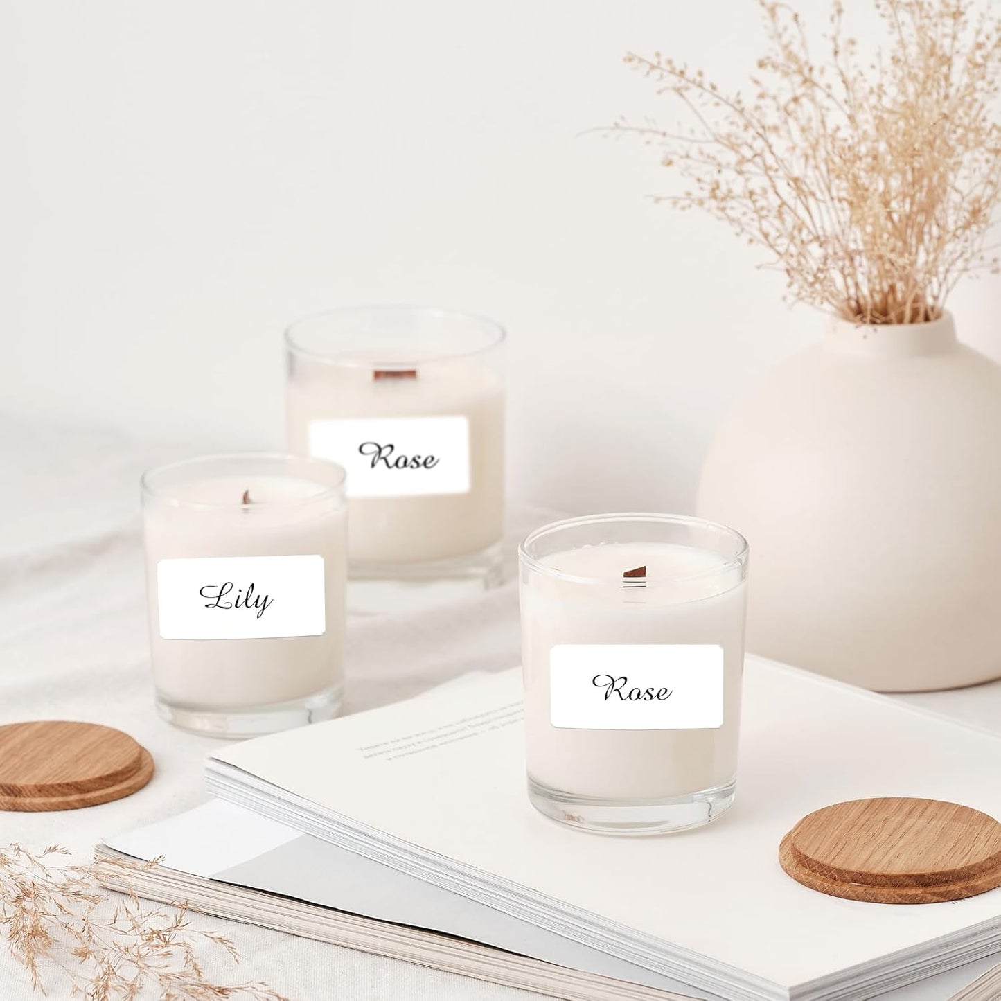 2"x1" Thermal Sticker Labels, White Self-Adhesive Barcode Label Paper for Direct Thermal Printer, Waterproof Multi-Purpose Rectangle Address Shipping Mailing Stickers, 300 Sheets/Roll