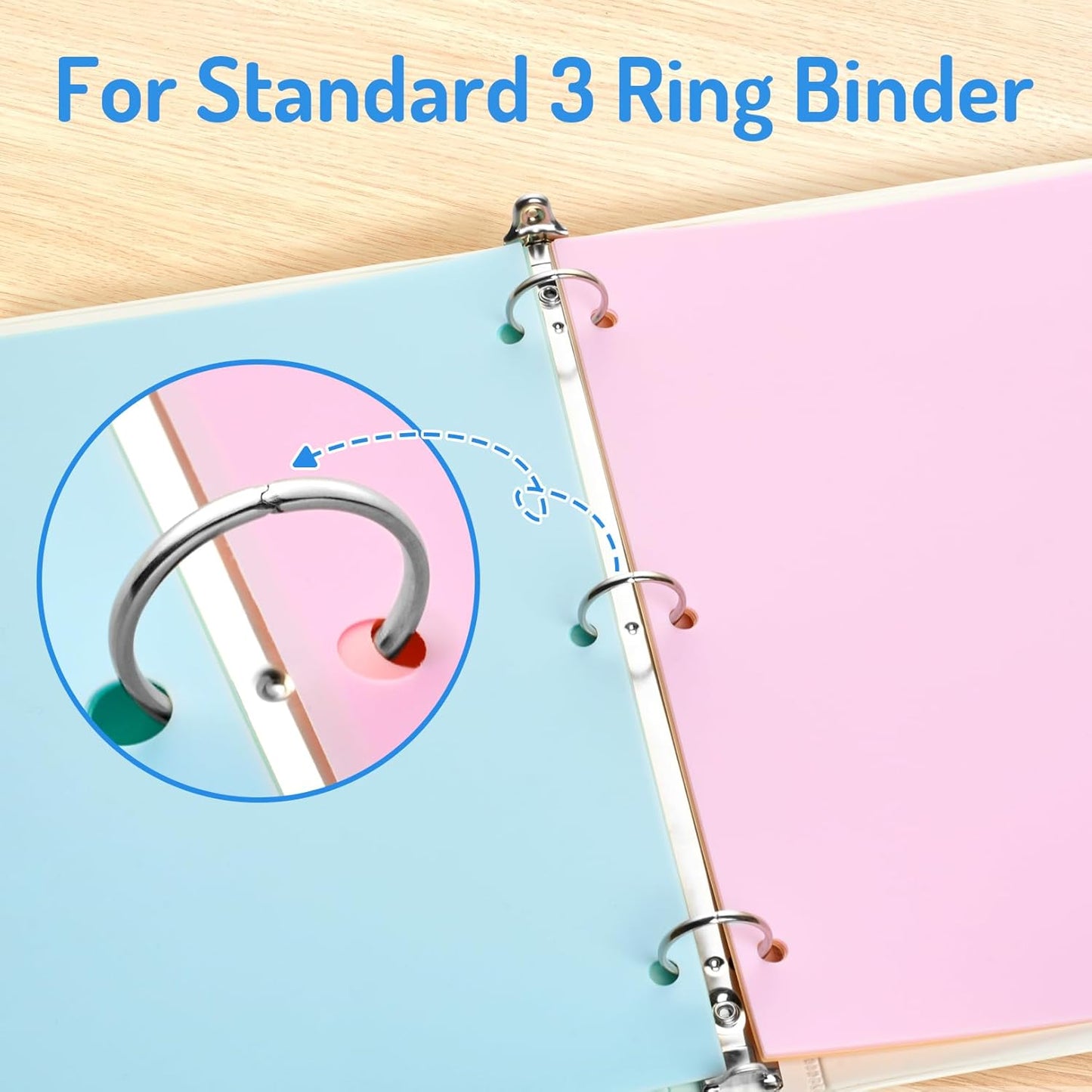 Forvencer 96Pcs/12Set Binder Dividers with Tabs, Big 8 Tabs, Write&Erase Plastic Dividers for 3 Ring Binder, Binder Tabs for Organizer, 3 Ring Binder Dividers with Tabs for School Office Home Supplies