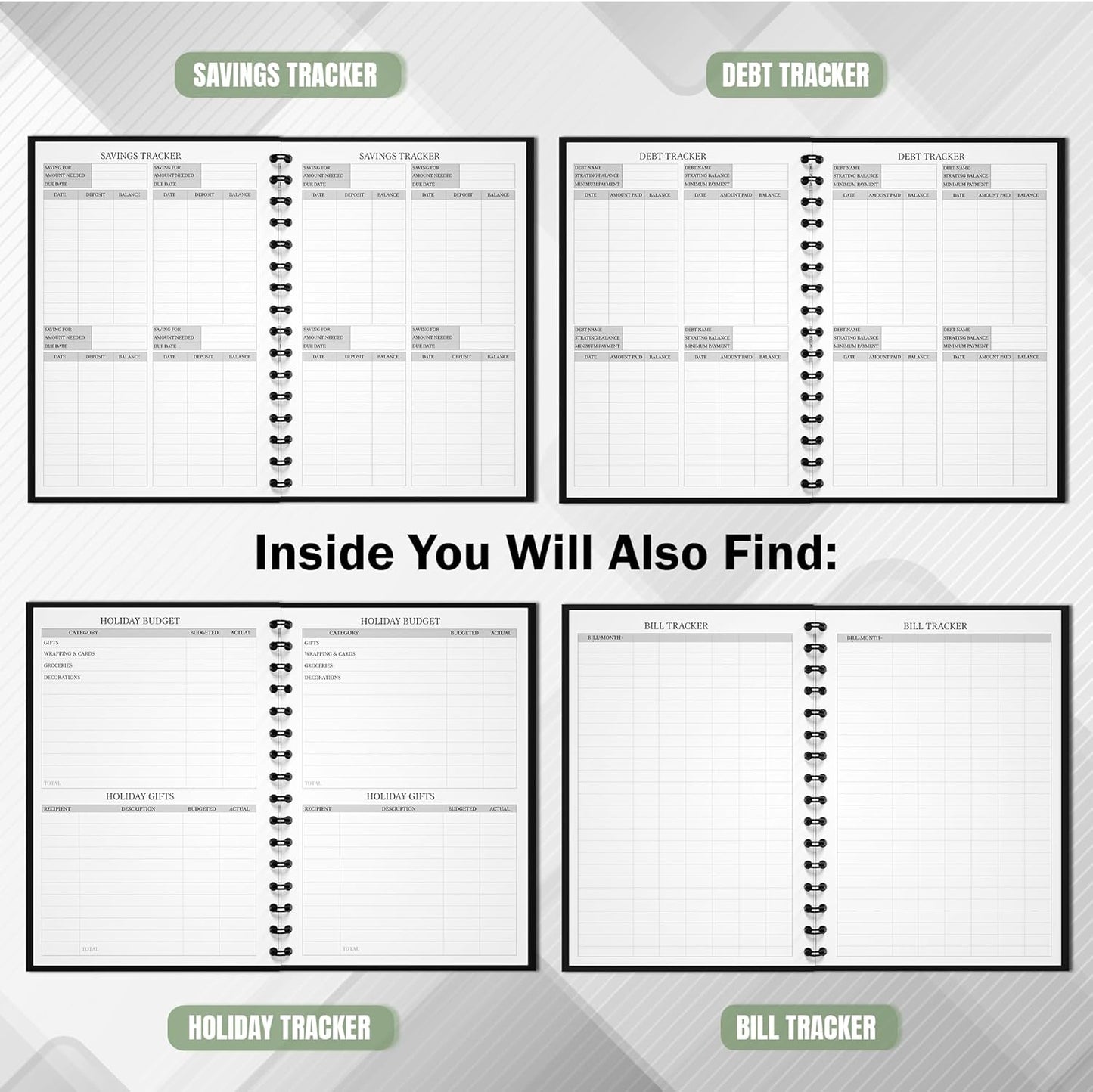 Budget Planner and Monthly Bill Organizer - Financial Planner Organizer Budget Book with Sticker Sheets - Bill Tracker Notebook | Budgeting Book with Debt, Saving and Expense Trackers - A5