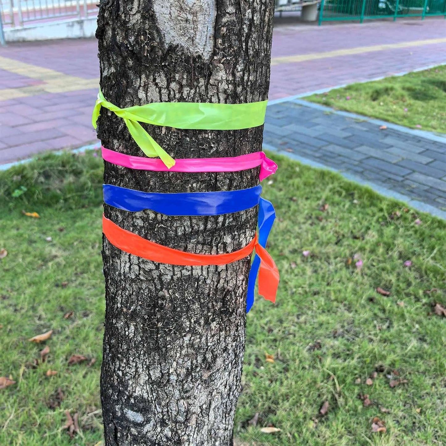 4 Pack Flagging Tape 4 Assorted Colors, Non-Adhesive Plastic Ribbon Neon Marking Roll, 1"*800ft, Marking Tape for Tree Marking, Hunting, Boundaries and Hazardous Areas,Trail Marking