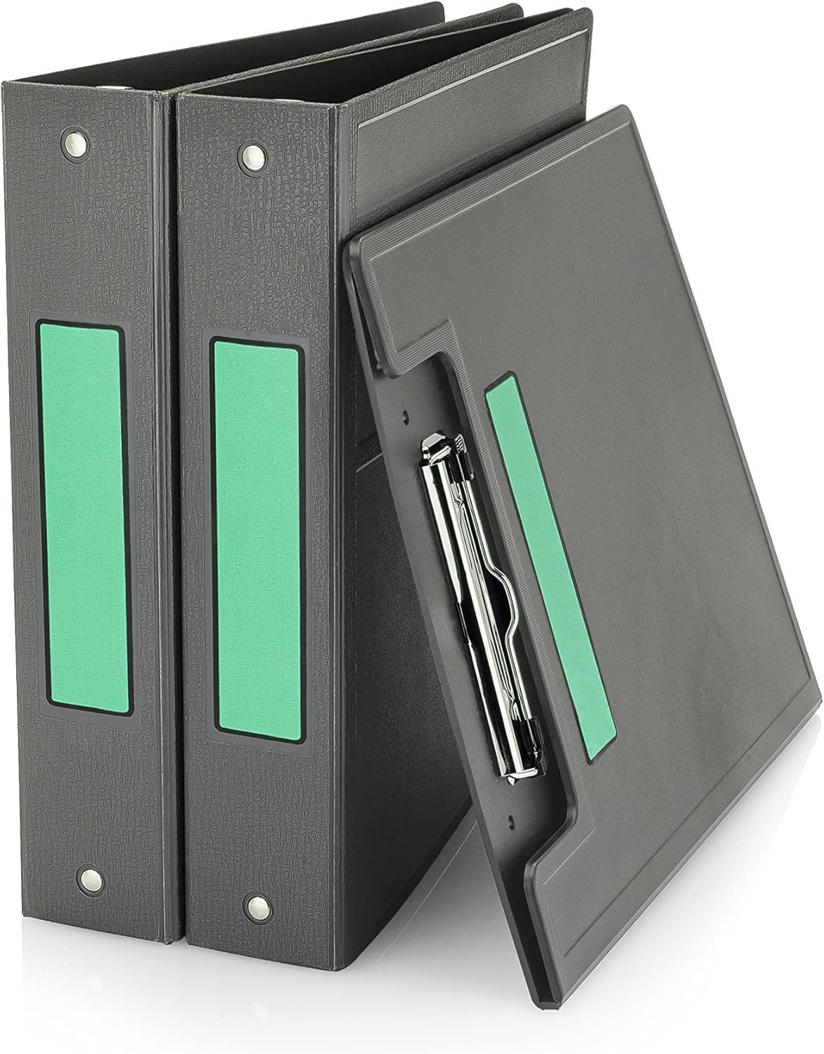 Carstens Adhesive Sticker Labels, 5 3/8” x 1 3/8”, Binder Labels for 1.5” – 4” Ring Binder Spines, Aqua, Roll of 200