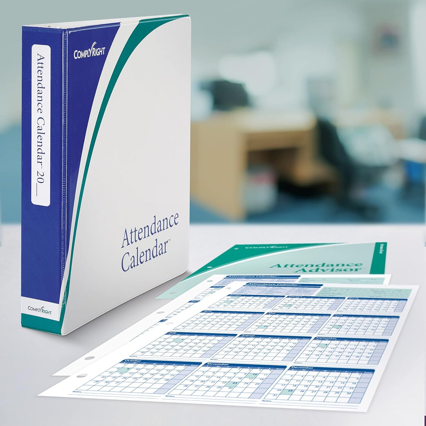 2026 Attendance Calendar Kit, White, Pack of 50