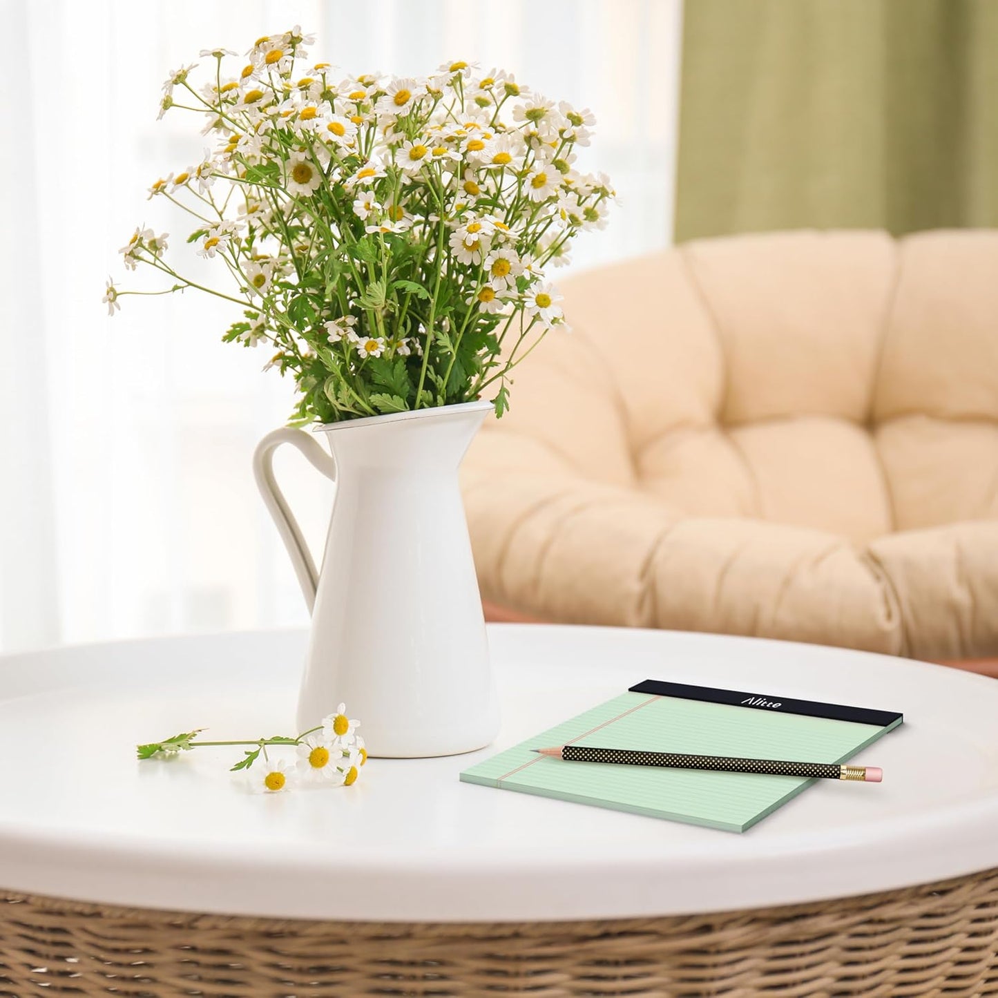 Colored Legal Notepads 5x8, Pack of 12- Perforated Narrow Ruled Writing Pad - Premium Thick Paper, No Ink Bleeding - Legal Pads For Home, Office, School, Business - 50 Sheets Per Notebook