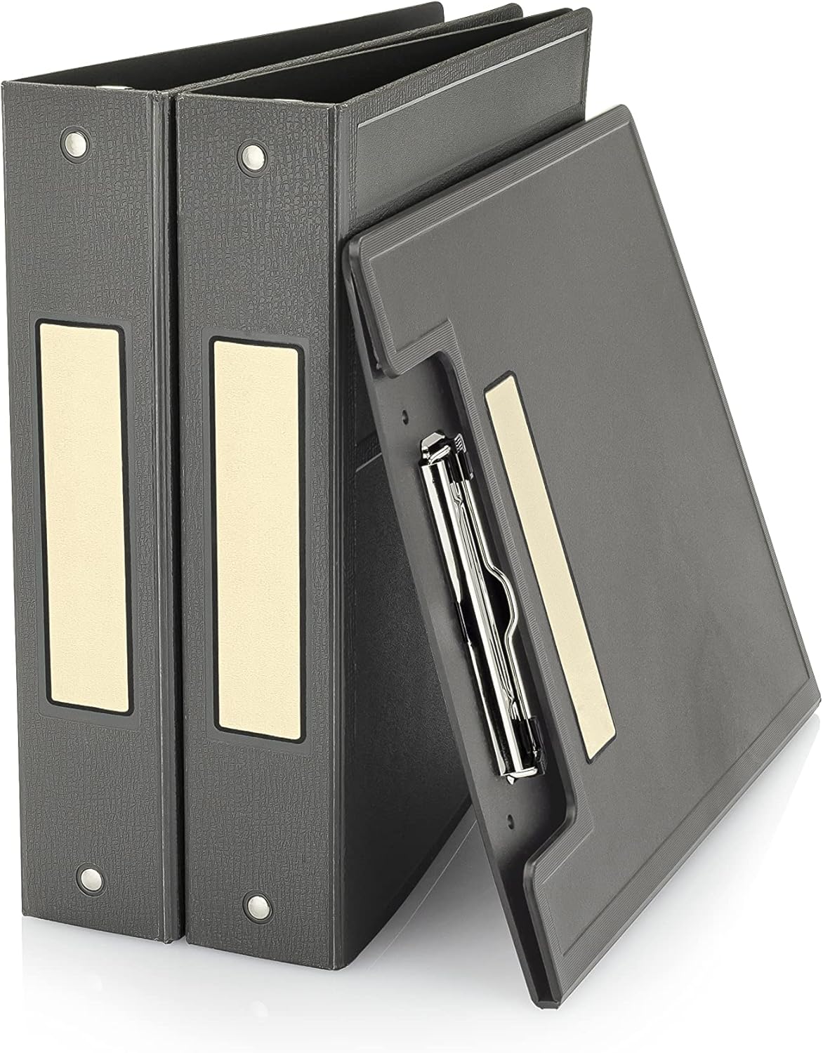 Carstens Adhesive Sticker Labels, 5 3/8” x 1 3/8”, Binder Labels for 1.5” – 4” Ring Binder Spines, Tan, Roll of 200