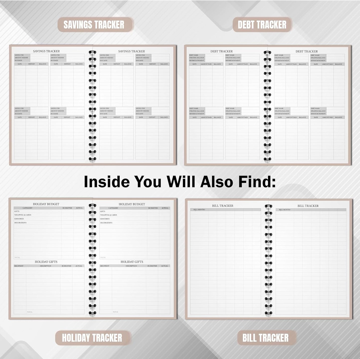 Budget Planner and Monthly Bill Organizer - Financial Planner Organizer Budget Book with Sticker Sheets - Bill Tracker Notebook | Budgeting Book with Debt, Saving and Expense Trackers - A5