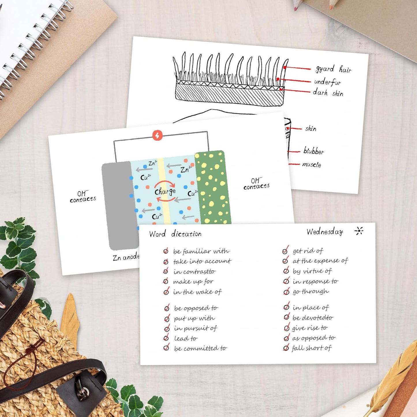 Chell 200 Count Blank Index Cards 3x5 Inch Heavyweight, No Bleed-Through, Double Side Unlined, 74 lb. Cover Weight, White