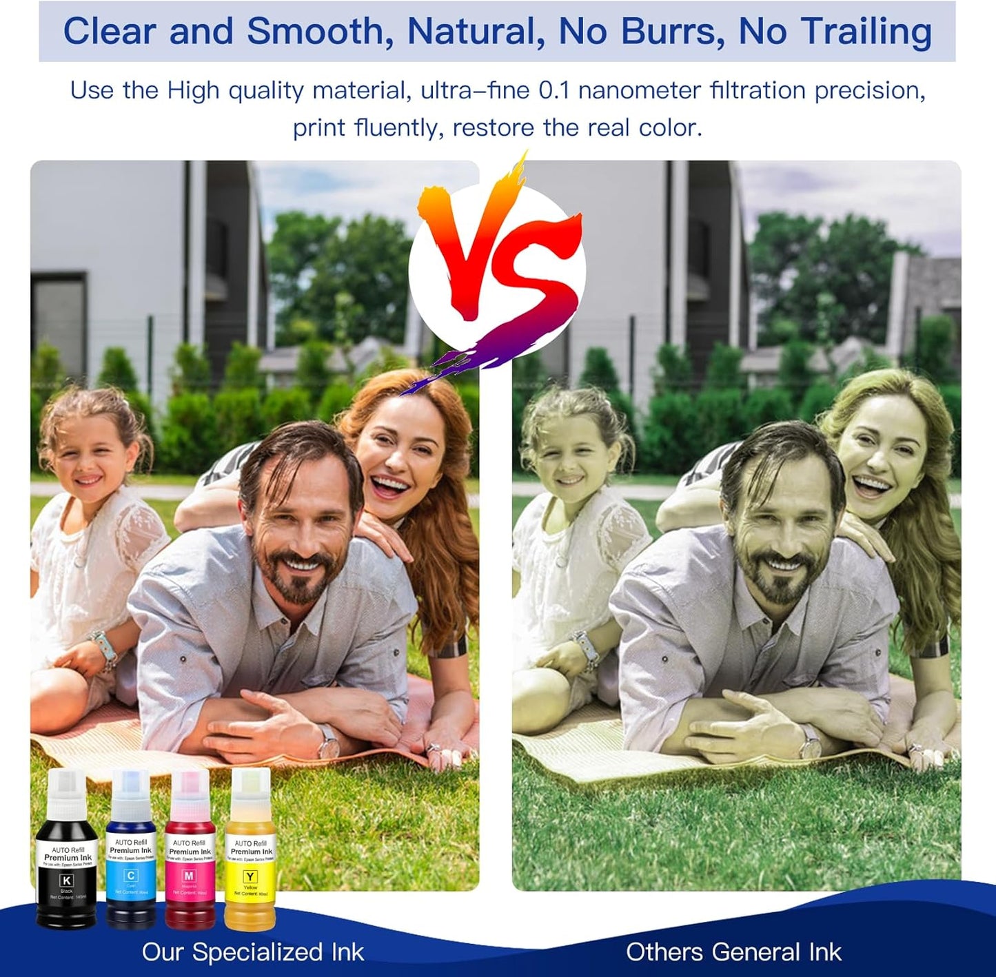 542 Ink Refill Bottles for EcoTank Pro ET-16600, ET-5150, ET-5170, ET-5180, ET-5800, ET-5850, ET-5880, ET-16650, Workforce ST-C8000, ST-C8090(BK C M Y)