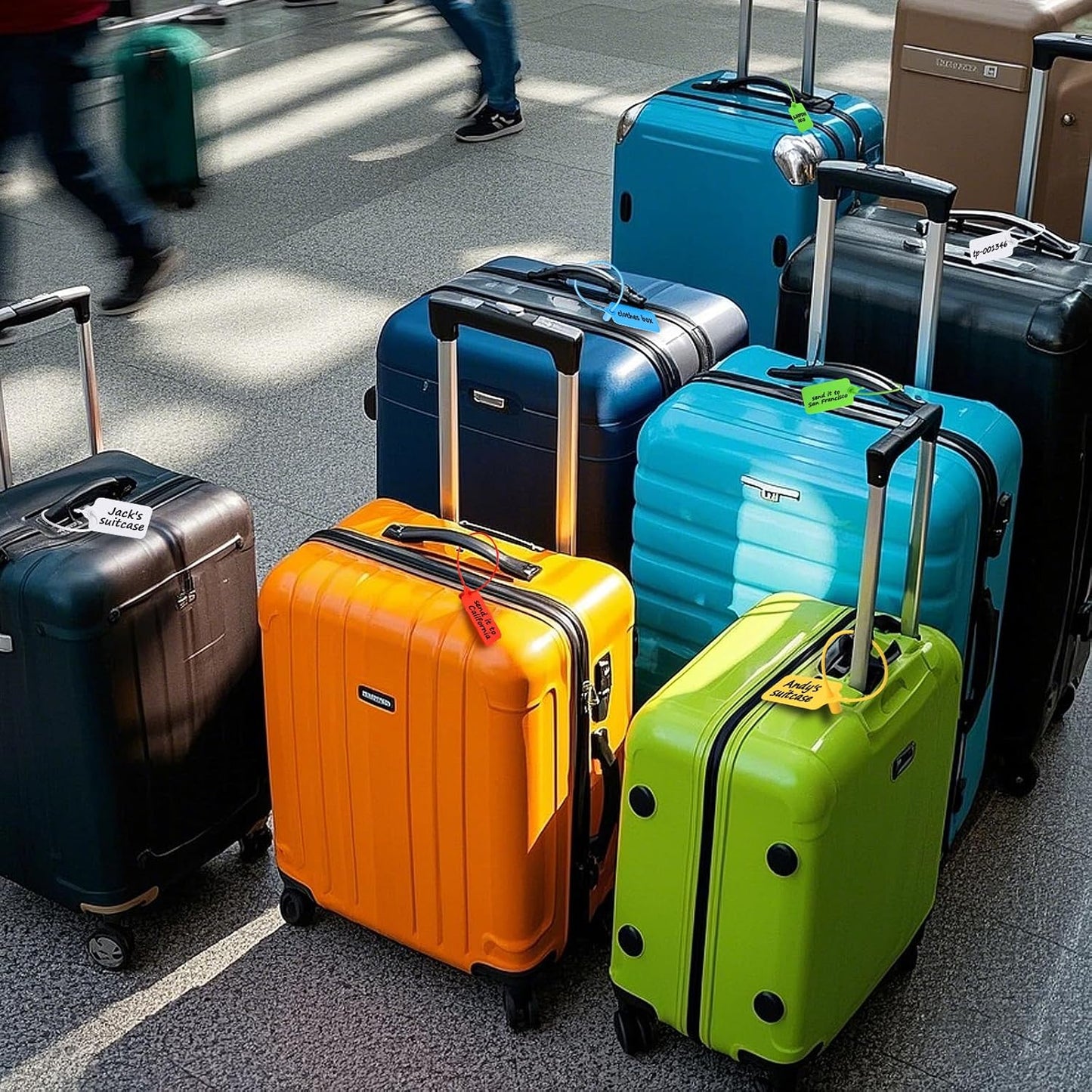 50 Pink Blank Plastic Tags for Labeling Waterproof Hanging Labels Writable Tags Seal Plastic Marking Label for Clothes Bags Keys Inventory with One Marker Pen