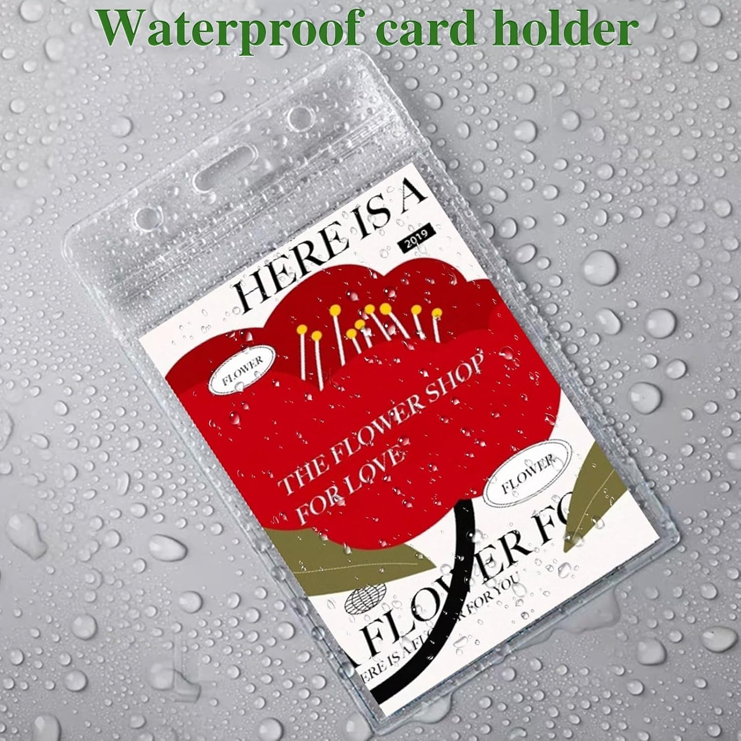 300 Pack Name ID Badge Holder,Plastic Badge Holder for Lanyard, Vertical Extra Thick 3.9" x 2.7" Waterproof Name tag Holder for School/Office/Hospital/Exhibition/Party/Badge Swipe Cards or Credit Card