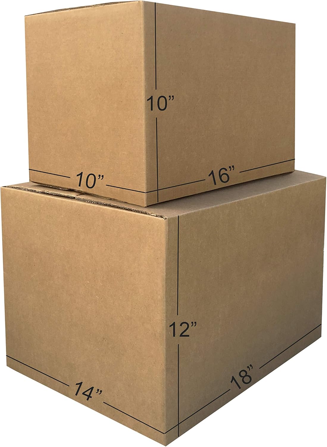 Amazon Basics Moving Boxes Kit, Small and Medium Cardboard Box Combo, 15 Pack, Assorted, Brown